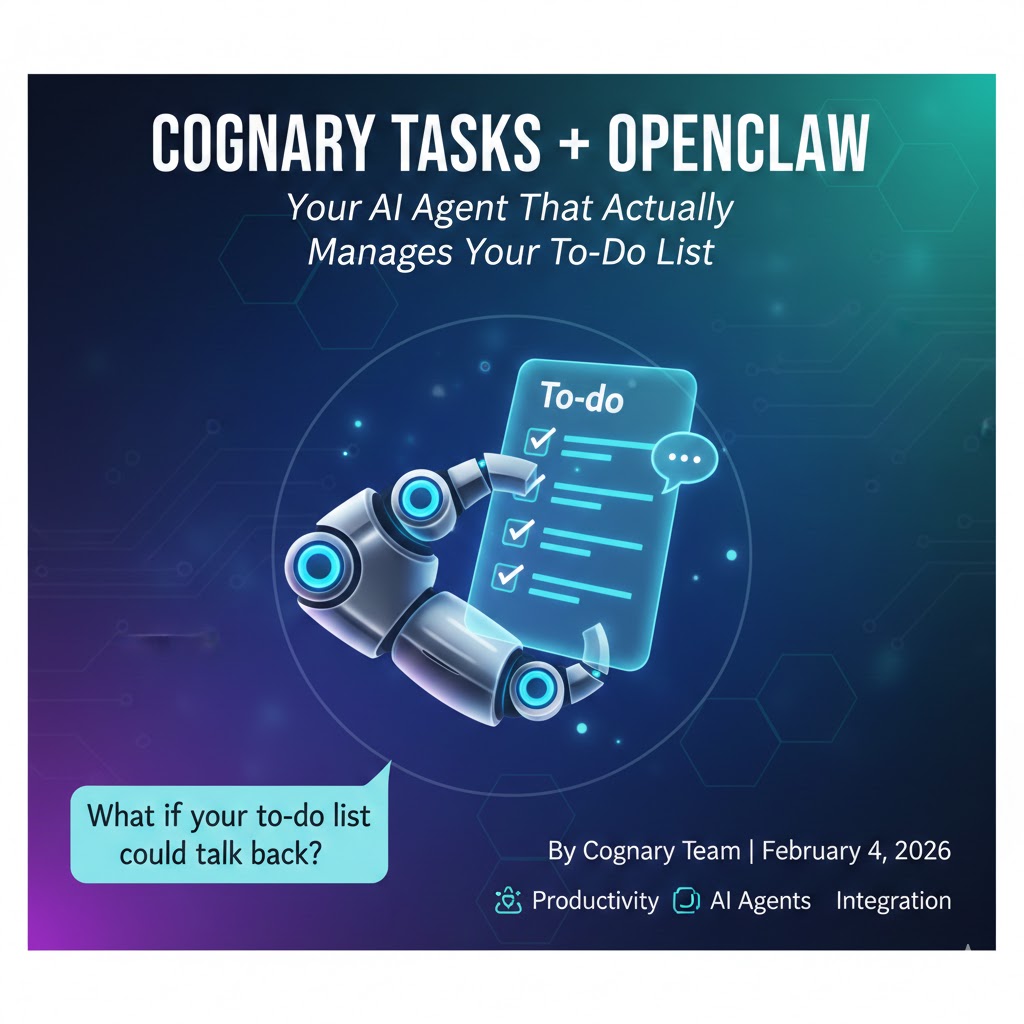 Cognary Tasks and OpenClaw AI Agent integration